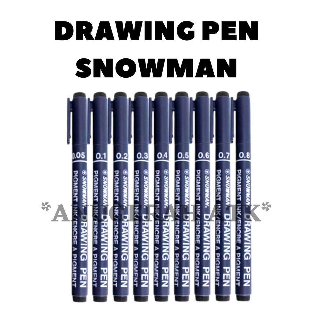 Jual Spidol Drawing Pen Snowman 0.050.8 Shopee Indonesia