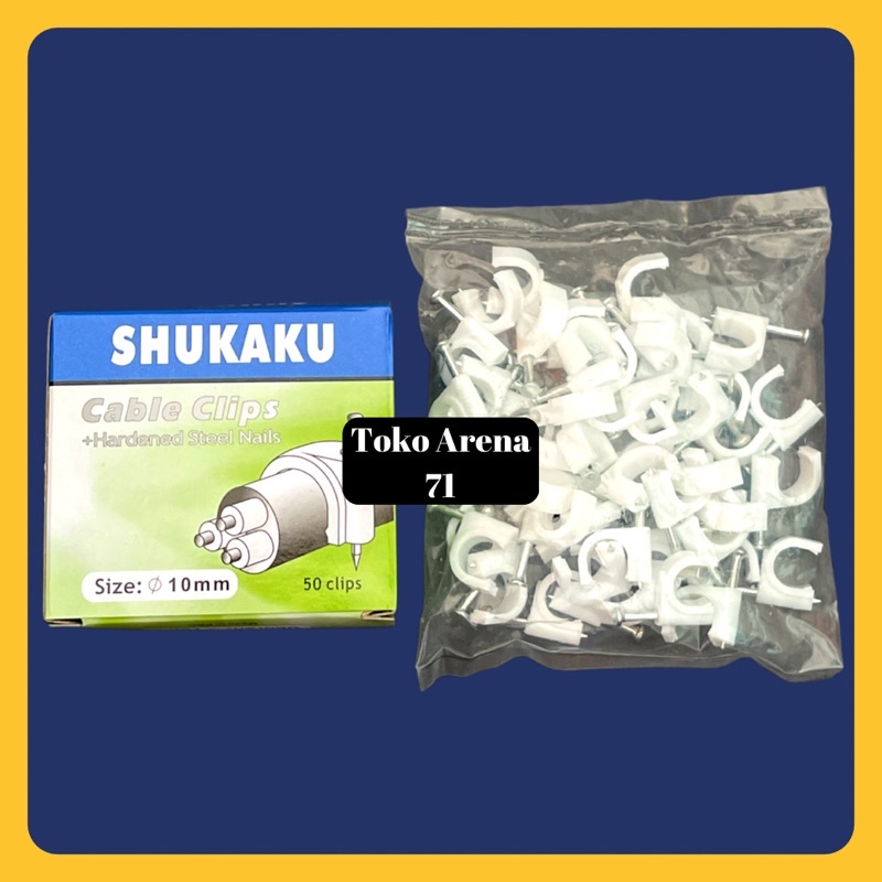 Jual Cable Clips Shukaku 10mm Klem Shukaku Klip Kabel Plastik Klem