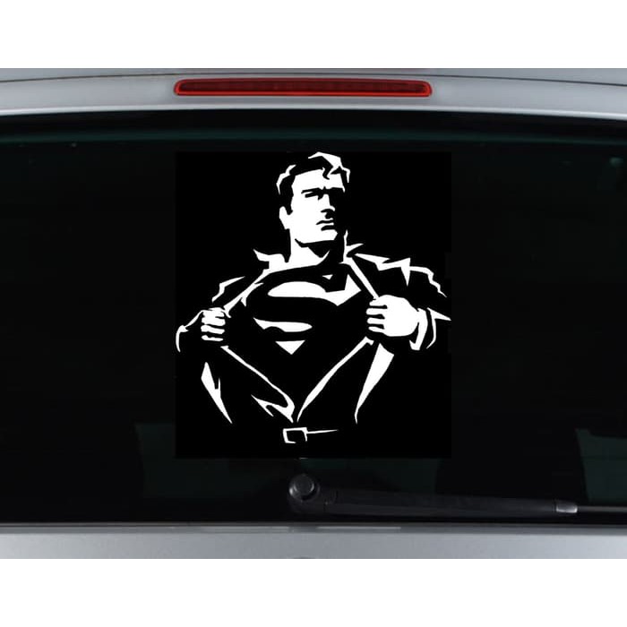 Jual Stiker Mobil Dc Karakter Superman Siluet Car Decal Sticker