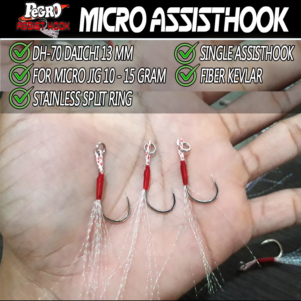 Jual MICRO ASSIST HOOK UNTUK JIG 10 GRAM & 15 GRAM SINGLE ASSIST HOOK ...