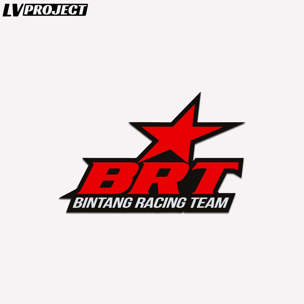 Jual Stiker BRT Bintang Racing Team Laminasi Glossy 7cm Sticker Racing
