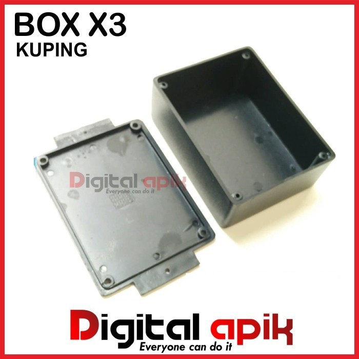 Jual Box X3 Hitam Bok Kotak Plastik Tebal DIY Project Elektronik X 3