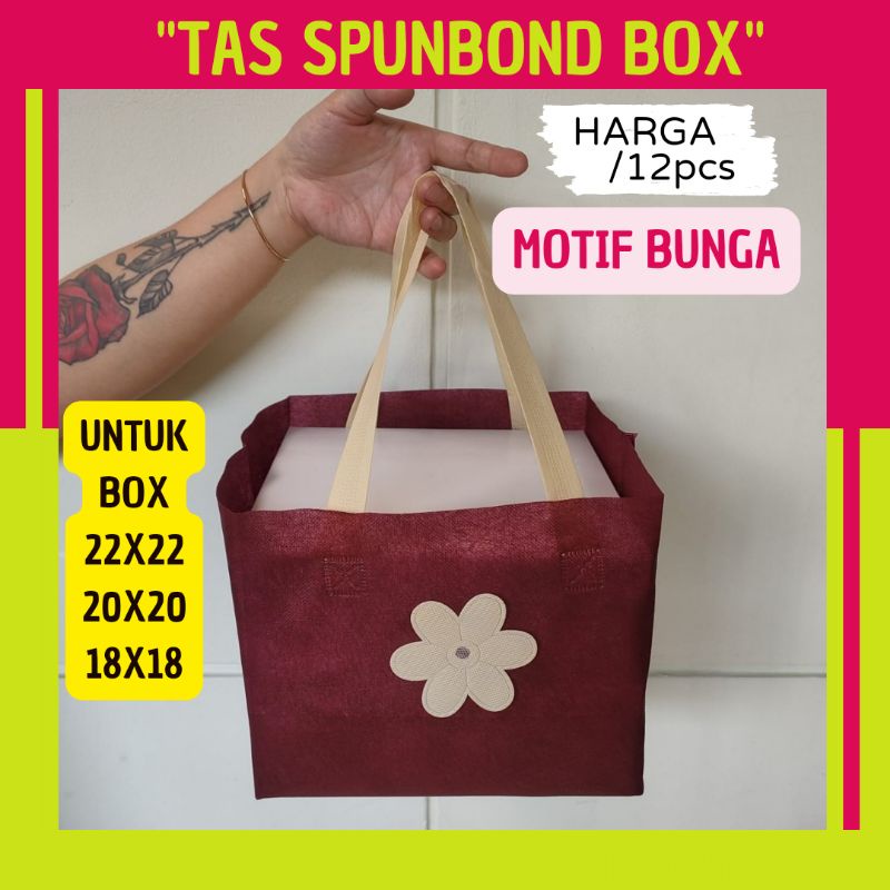 Jual Tas Spunbond Box X X X Motif Bunga Tas Spunbond Box