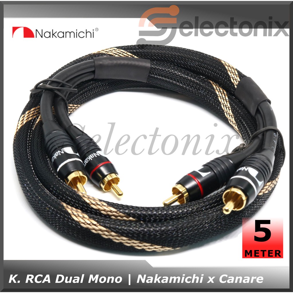 Jual Kabel Audio RCA Nakamichi Dual Mono [5m] | Shopee Indonesia