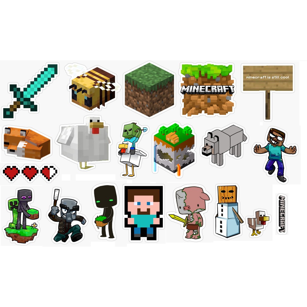 Jual Minecraft Sticker Pack Shopee Indonesia