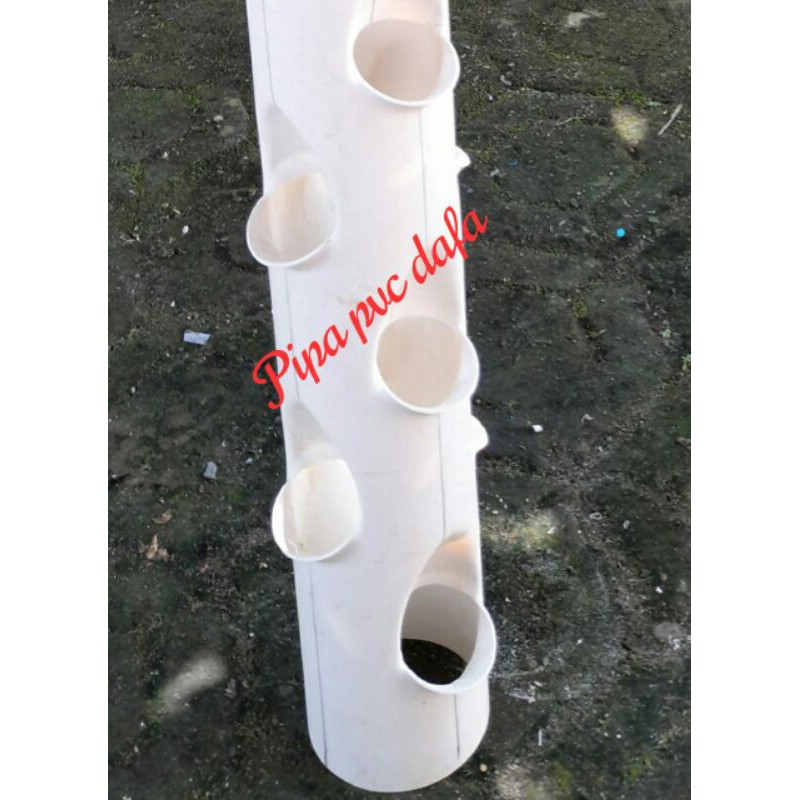 pipa hidroponik vertikal tower 4inchi 10lubang