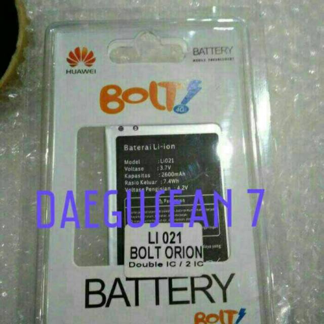 Jual Baterai Wifi Bolt Orion Li G Battery Original Batre Battre Batrai Shopee Indonesia