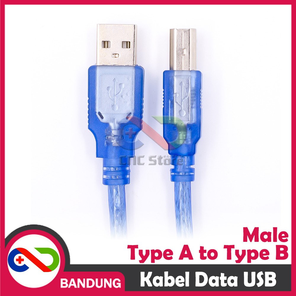 Jual USB 2.0 CABLE KABEL DATA PRINTER TYPE A TO B MALE TO MALE 30CM ...