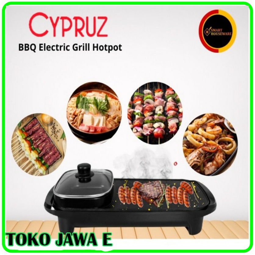 Jual Cypruz BBQ Electric Hot Pot Shabu Suki Grill Hotpot Elektrik 2 In ...