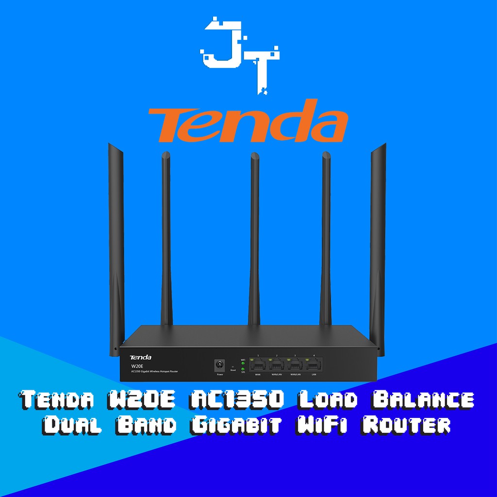 Jual Tenda W20E AC1350 Gigabit Wireless Load Balance Router | Shopee ...