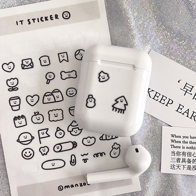 Jual Sticker Transparan Emoji Bear Rabbit Cute Emo Hiasan Buku Diary ...