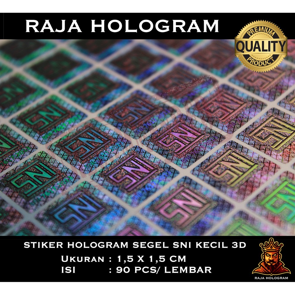 Jual STIKER HOLOGRAM SNI KECIL 3D CETAK STICKER SEGEL LABEL HURUF ...