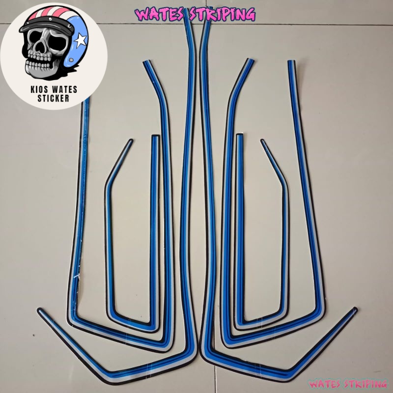 Jual Striping Decal Polet Sticker Honda Gl 100 Biru Cacing Gl100 1982