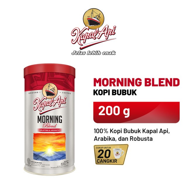 Jual KAPAL API Morning Blend - Bubuk Kopi 200 gr | Shopee Indonesia