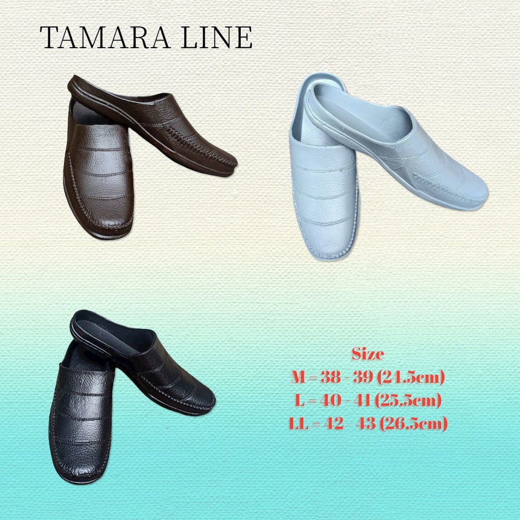 Jual Tamara Line Sandal Selop Karet Pria Dewasa Terbaru Kekinian Remaja Sendal Slop Cowok Casual 