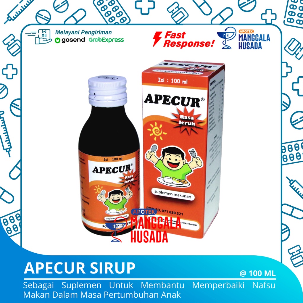 Jual APECUR SIRUP RASA JERUK @ 100 ML | Shopee Indonesia