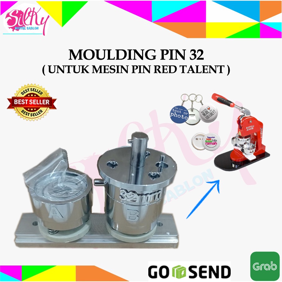 Jual Moulding Mesin Pin Red Talent ( 32 mm, 44 mm, 58 mm, 75 mm ...