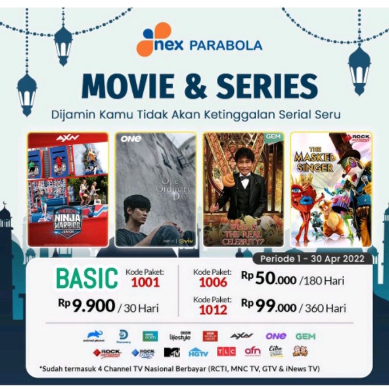 Jual paket basic nex parabola 1bulan shopee indonesia