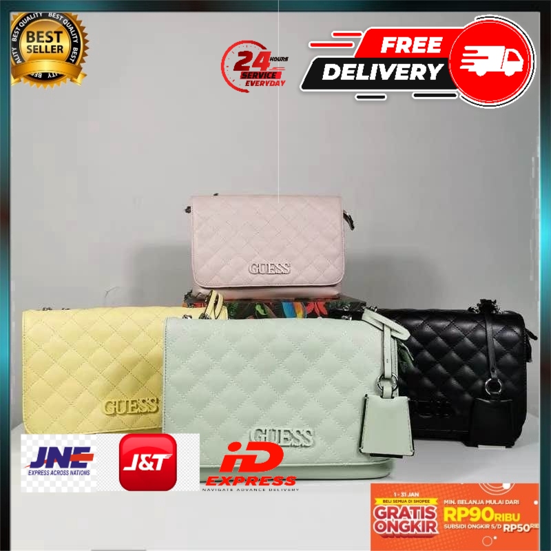 SOFIE OFFICIAL TAS ORIGINAL GUESS ELLIANA COVERTIBLE TAS GUESS SLING BAG TAS WANITA SLEMPANG 100958