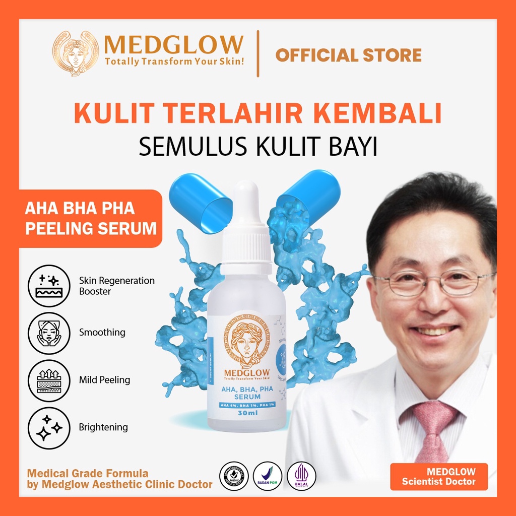 Jual 𝐌𝐄𝐃𝐆𝐋𝐎𝐖 𝐂𝐋𝐈𝐍𝐈𝐂 AHA BHA PHA Peeling Exfoliating Serum 30 ml BPOM ...