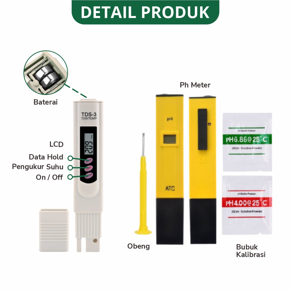 Jual ID INFARM - PAKET ALAT UKUR PH METER + TDS METER | Shopee Indonesia