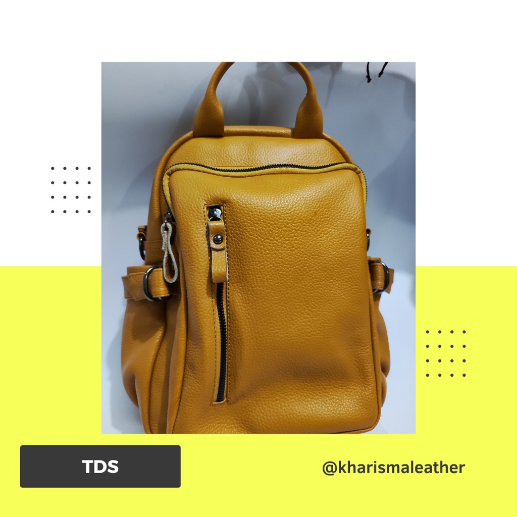 Jual Tas Kulit Asli Garut Terbaru - Tas Ransel Kulit Model TDS - Tas