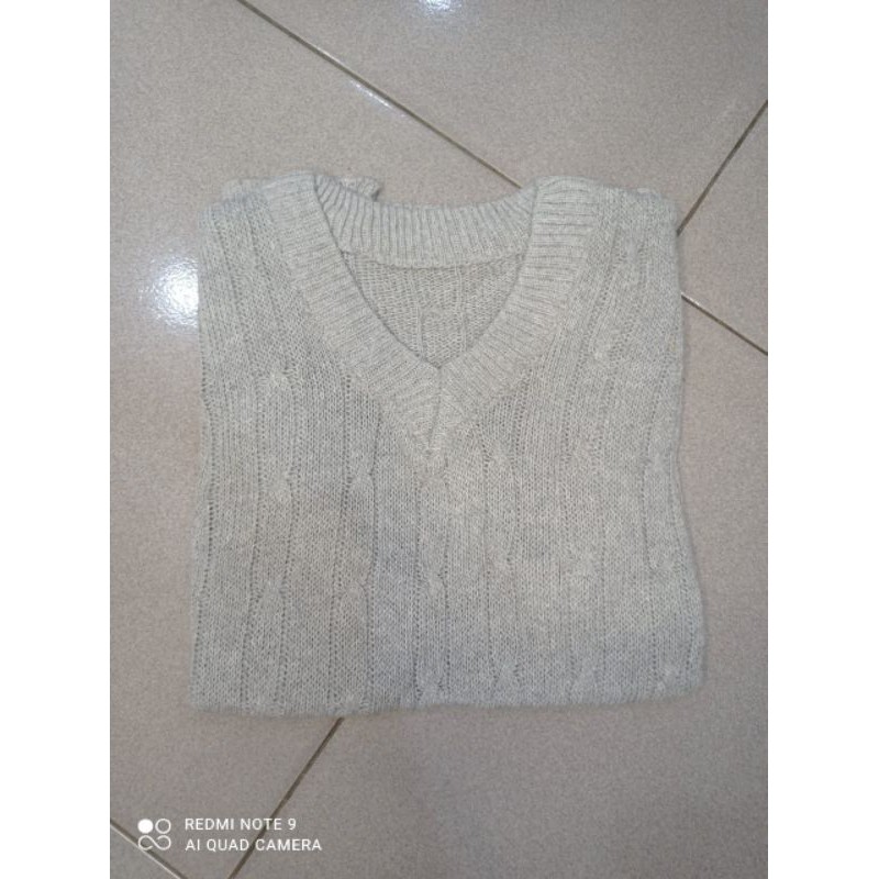 Jual Fx Shop Dalmi Knit Vest Cable Knit Vest Rompi Rajut Vest