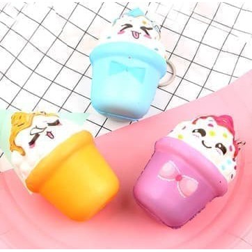 Jual [READY STOCK] MAINAN ANAK SQUISHY ICE CREAM POT MINI EMOTICON ICE ...