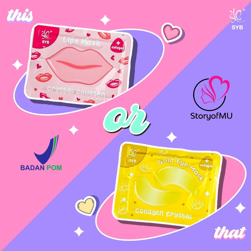 Jual SYB Crystal Collagen Lip Mask Gold Eye Mask 6gr Shopee Indonesia