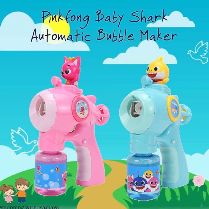 Jual Pinkfong Baby Shark Bubble Maker / Gun / Mainan Pistol Gelembung