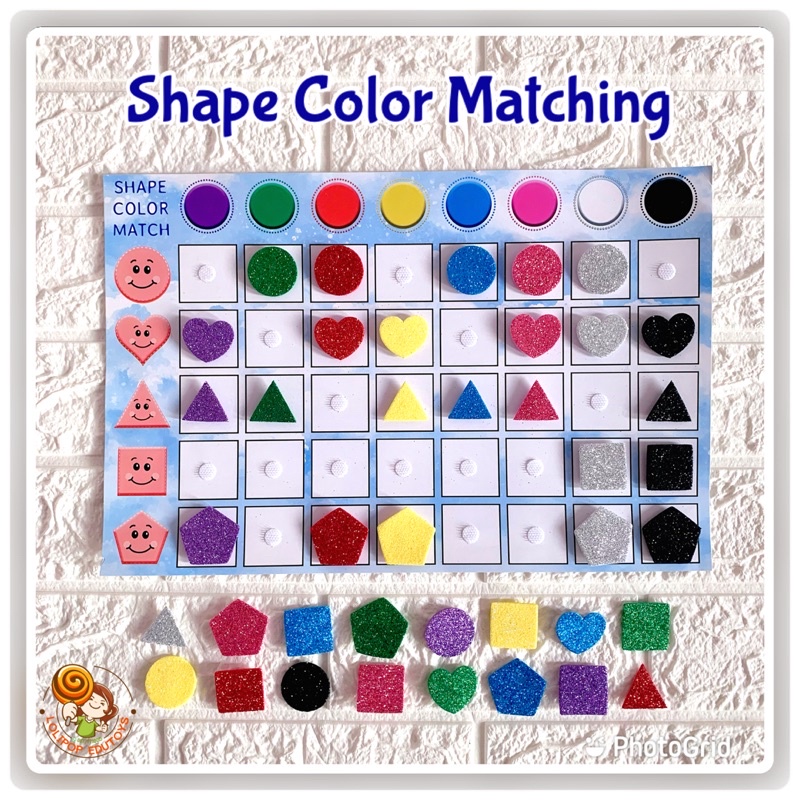 Jual Shape Color Matching Game, Belajar bentuk dan warna | Shopee Indonesia
