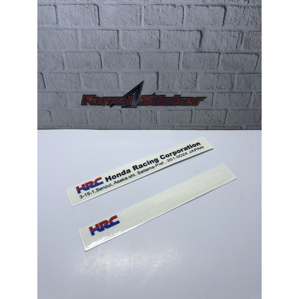 Jual Stiker Sticker Transparan HRC Honda Racing CORPORATION | Shopee ...