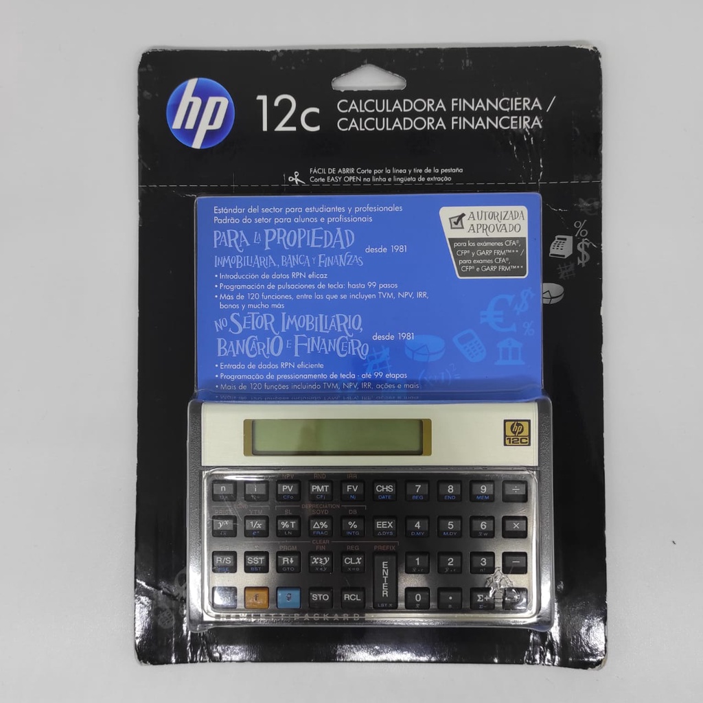 Calculatrice HP 12C Vintage 1987 – Made In USA – Avec étui D'origine