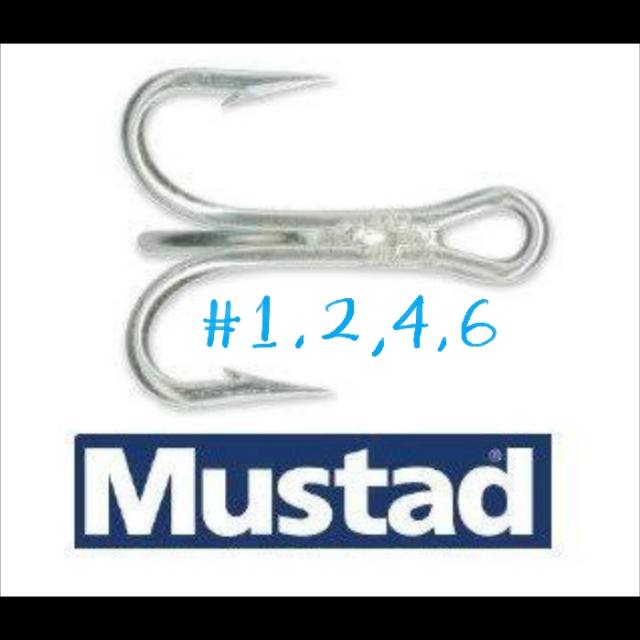 Jual TREBLE HOOK MUSTAD 9430-DS #1 - 2 - 4 - 6 (5X STRONG) (Color SILVER) | Shopee Indonesia