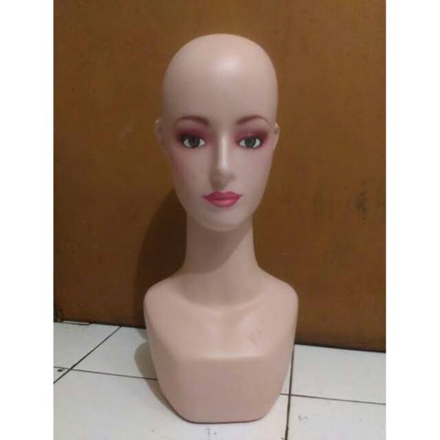 Jual Manekin kepala patung kepala display hijab pajangan topi DEWASA