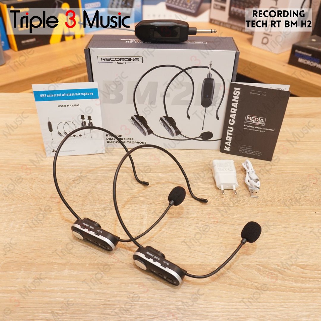 Jual Recording Tech Rt Bm 2h Rt Bm 2h Wireless Mic Bando Mic Imam