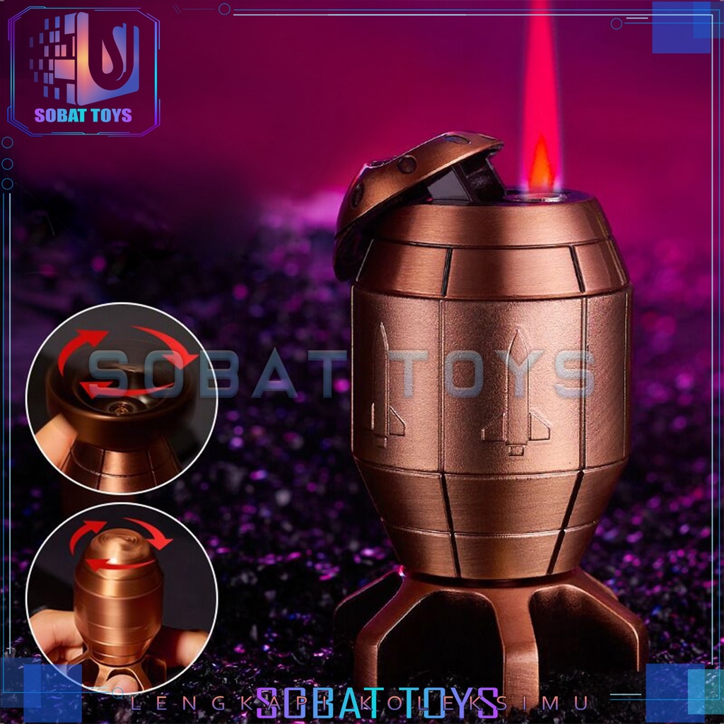 Jual Korek Api Model Roket Mancis Lighter Tahan Angin Isi Ulang Gas ...