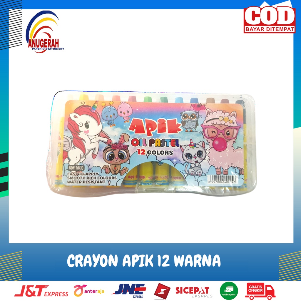 Jual CRAYON APIK 12 WARNA (PCS) | Shopee Indonesia