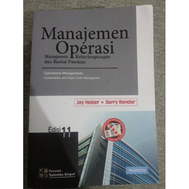 Jual Buku Manajemen Operasi Pengarang Jay Heizer & Barry Render Edisi ...