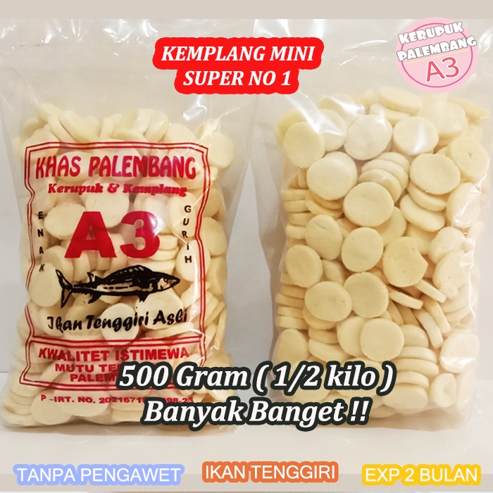 Jual Kemplang Ikan Tenggiri Super Mini 500gr Kerupuk Ikan Tenggiri Mini