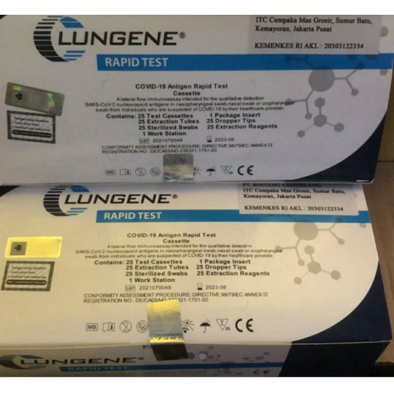 Jual Lungene Rapid Test Saliva ( Metode Air Liur ) ORIGINAL | Shopee ...