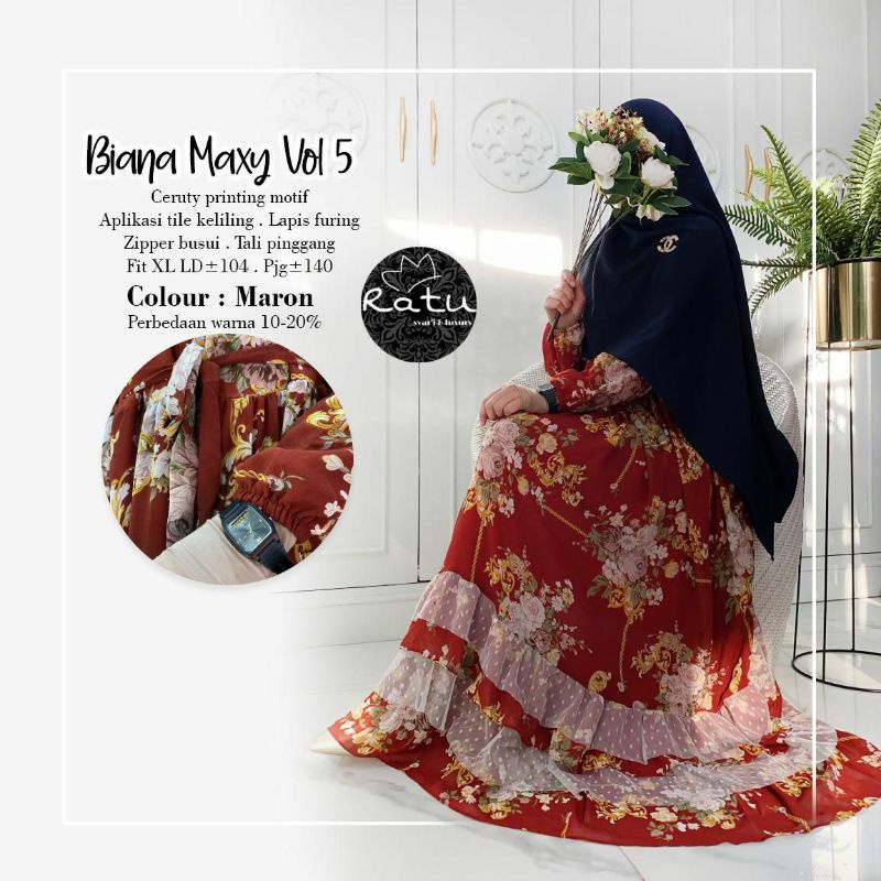 Jual BIANA MAXY VOL 5 ZIPPER BUSUI FIT XL BY RATU | Shopee Indonesia