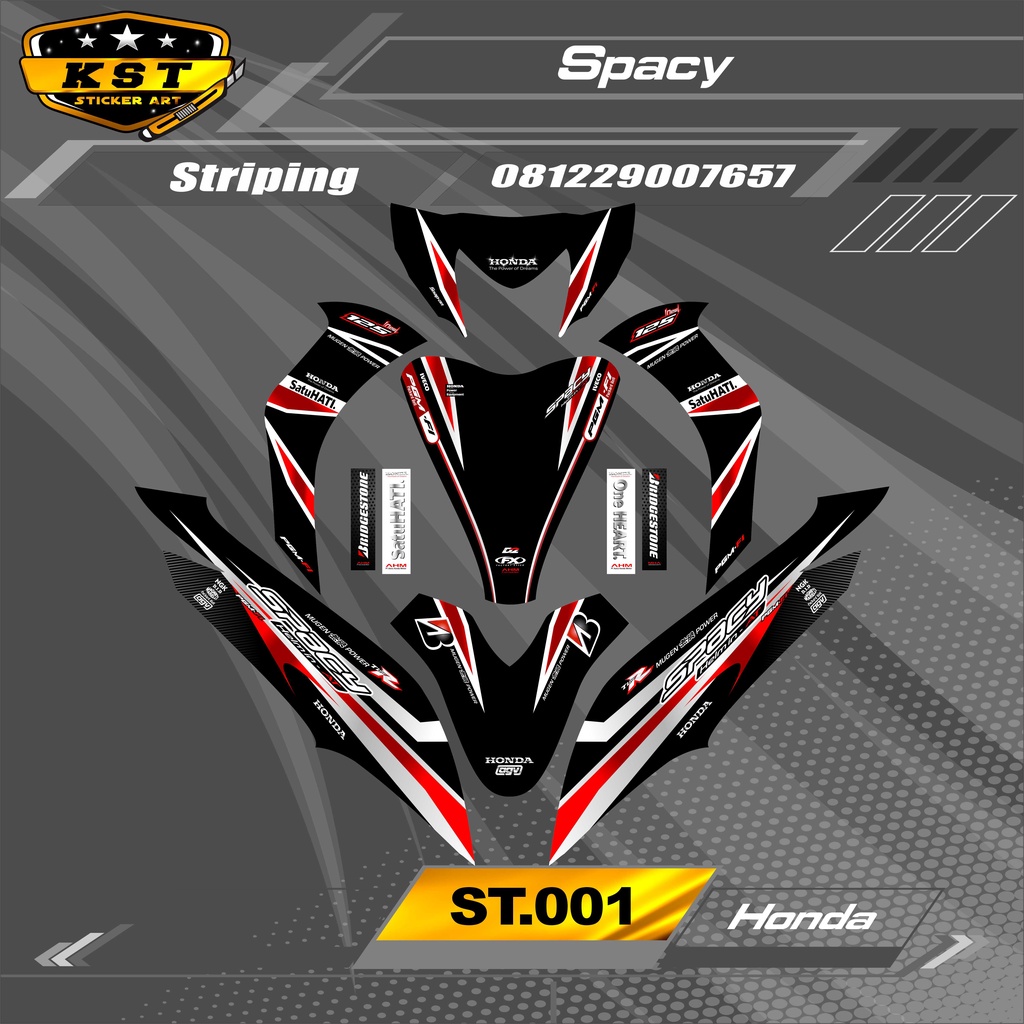Jual Sticker Striping Decal Full Body Honda Spacy - Sticker Striping ...
