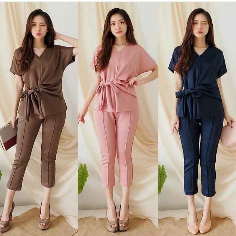 one set baju wanita baju formal wanita baju casual wanita b1