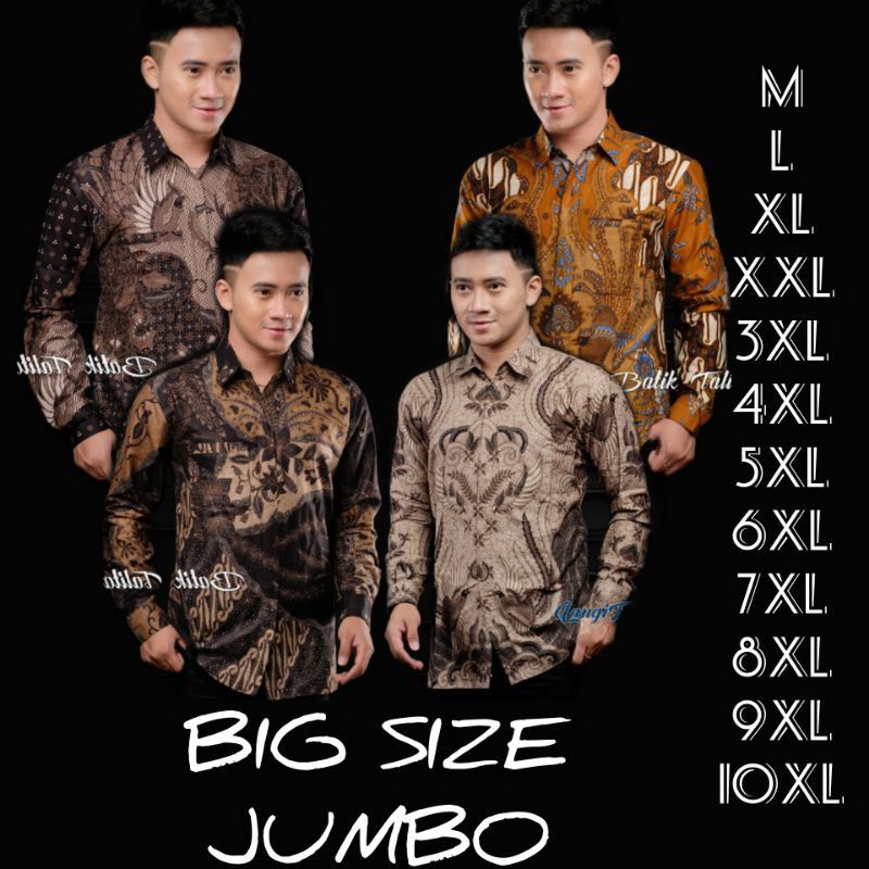 Jual Baju Kemeja Pria Jumbo Big Size Xxl Xxxl Batik Jumbo Kemeja Atasan Batik Besar Xxl Xxxl 