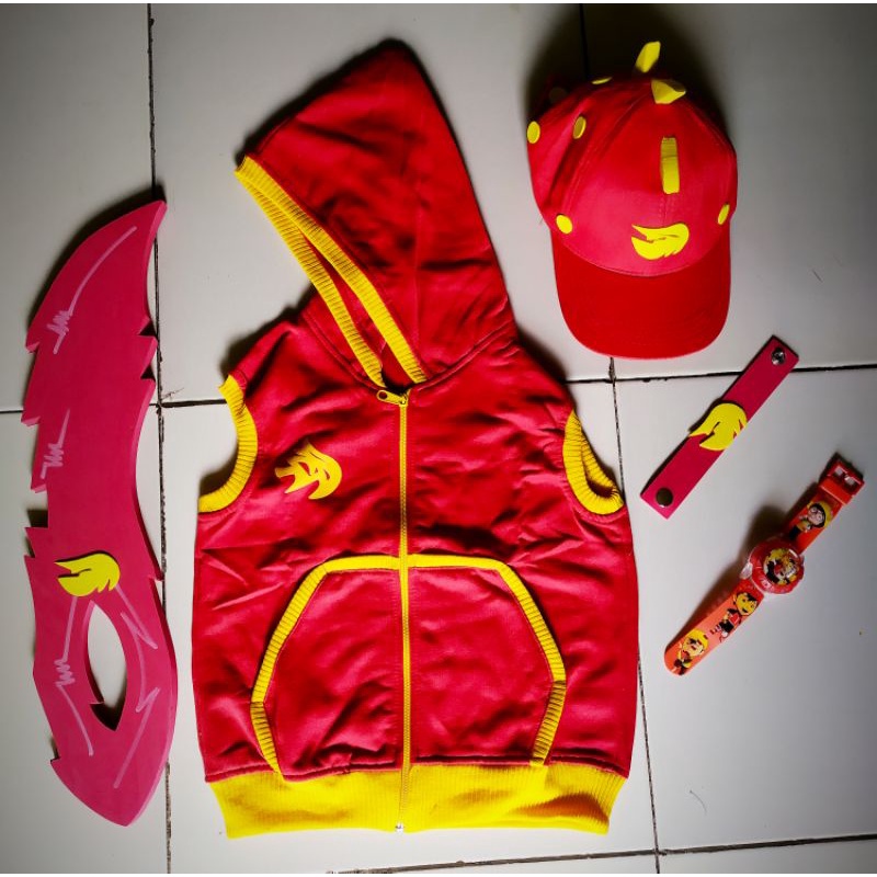 Jual ROMPI BOBOIBOY API SET/PAKET ROMPI+PEDANG+TOPI+GELANG+JAM | Shopee ...