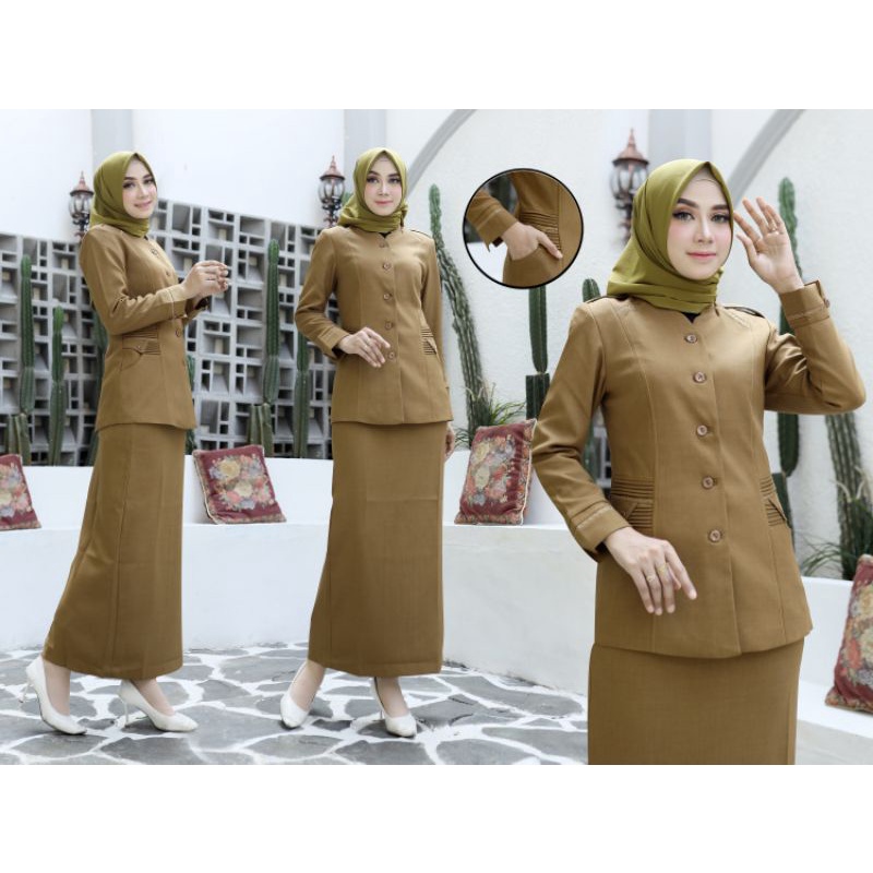 Jual SERAGAM DINAS KERJA PNS PEMDA MODEL 903 SETELAN ROK SPAN/ROK.A ...