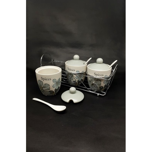Jual Tempat Bumbu Set + Rak besi (3 Macam) | Shopee Indonesia