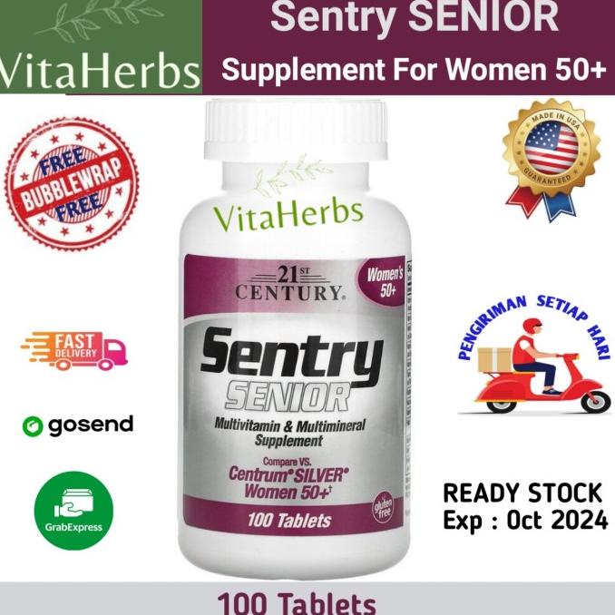 Jual Sentry Senior Multivitamin Multimineral Supplement Women 50 100 Tabs Shopee Indonesia 4362