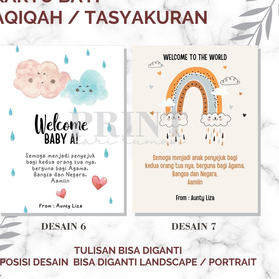 Jual Best Produk N9ION KARTU UCAPAN TASYAKURAN / STIKER KELAHIRAN BAYI